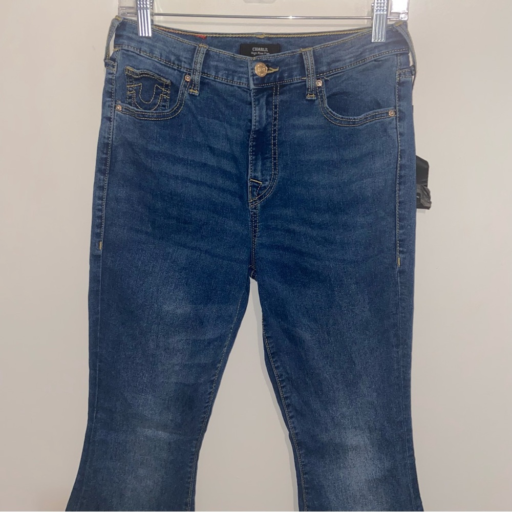Vintage True Religion Jeans Womens Size 28 Charlie Flare Vintage 90s Y2K NWT - Picture 4 of 15